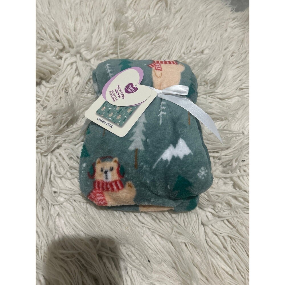 NEW with tag Parent's Choice Plush Baby Blanket - Cabin Chic